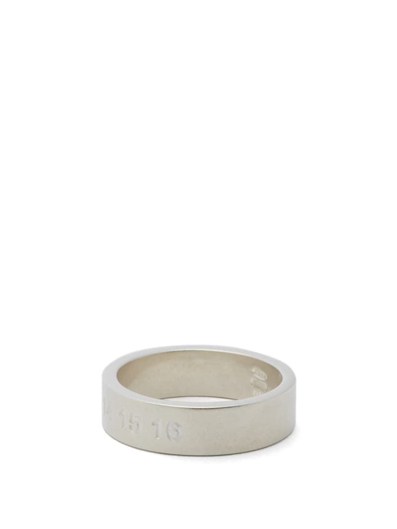 MaisonMargiela Logo Engraved Sterling SilverRing | HYPEBEAST DROPS