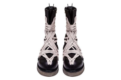 Rick Owens Tractor Dunk Boots Black/White | HYPEBEAST DROPS