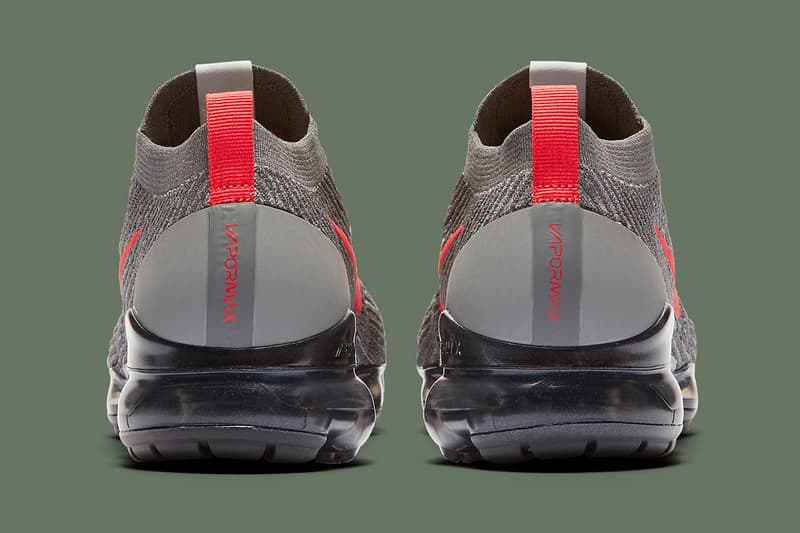 Nike VaporMax Flyknit 3 Olive/Crimson Release | Hypebeast