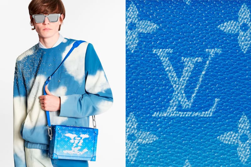 Louis Vuitton Virgil Abloh Blue Monogram Clouds Coated Canvas Soft