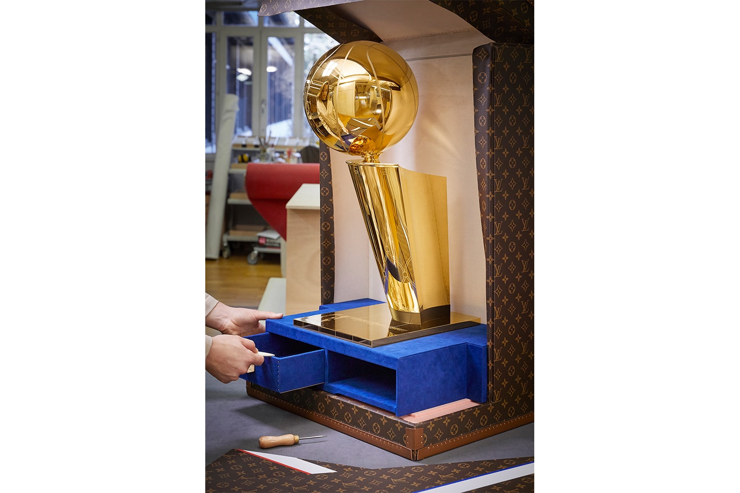 NBA - The #LouisVuitton Trophy Travel Case delivered the