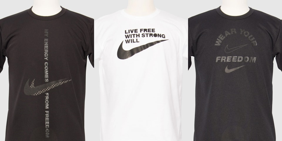 comme des garcons x nike t shirt