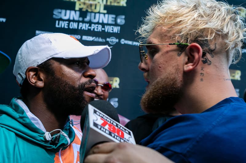 Jake Paul Steals Floyd Mayweather's Hat, Heated Scuffle ...
