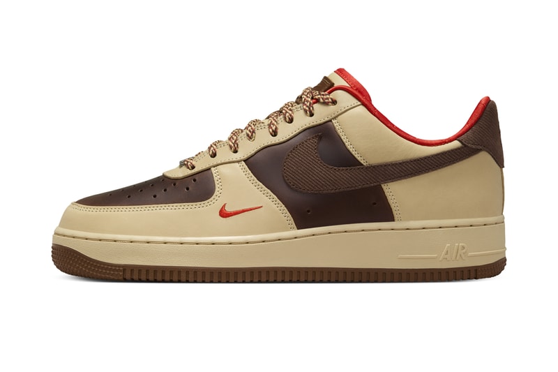 Nike Adds a Quilted Inner Lining to the Air Force 1 Low “Light British Tan/Caocao Wow”