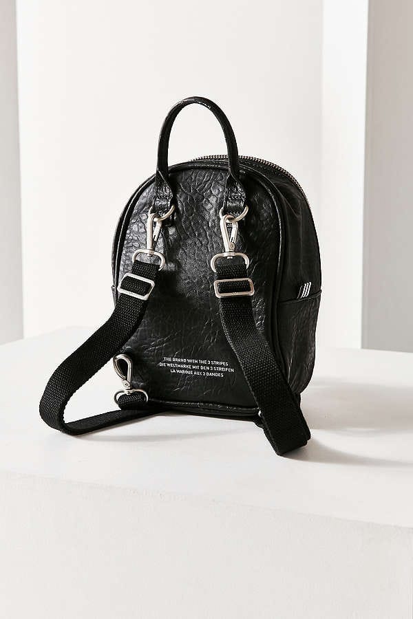 adidas black leather backpack
