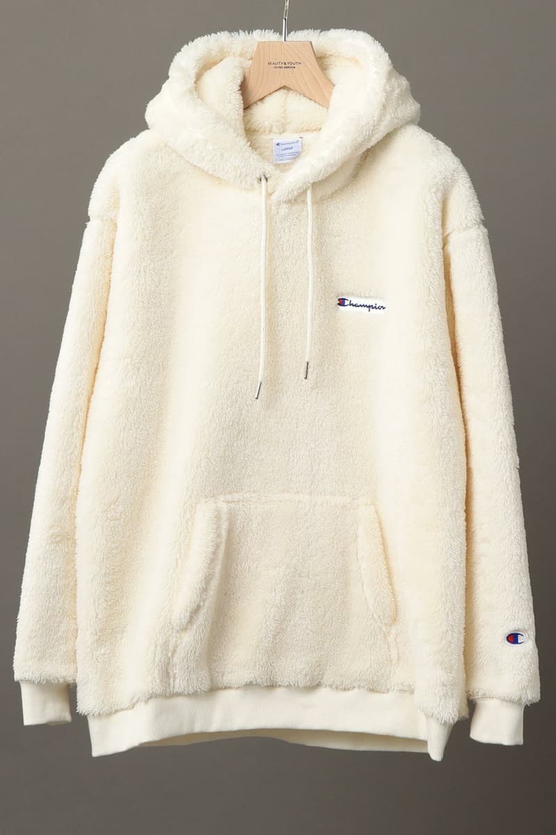Champion x BEAUTY YOUTH Sherpa Fleece Hoodie HYPEBAE Champion x BEAUTY YOUTH Sherpa Fleece Hoodie HYPEBAE