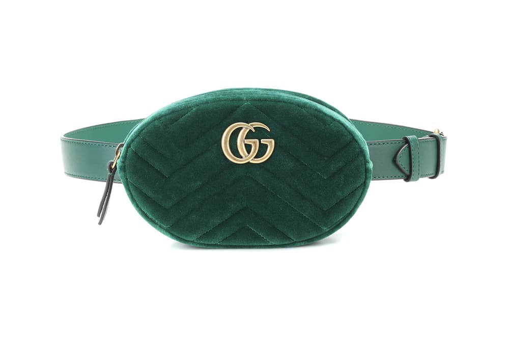 Gucci Releases Marmont Belt Bag in Green Velvet | HYPEBAE