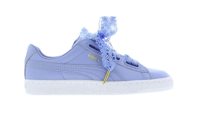 puma basket heart glitter