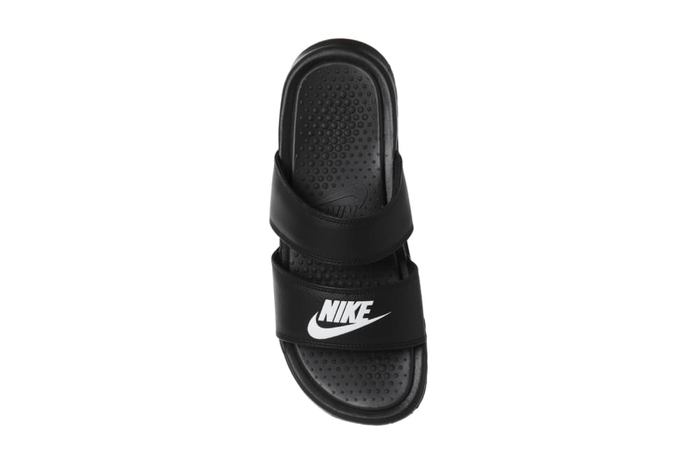 Nike Double Strap Slides in White Black HYPEBAE Nike Double Strap Slides in White Black HYPEBAE