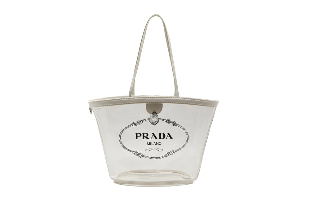 Prada Clear PVC Logo Tote Bag | HYPEBAE