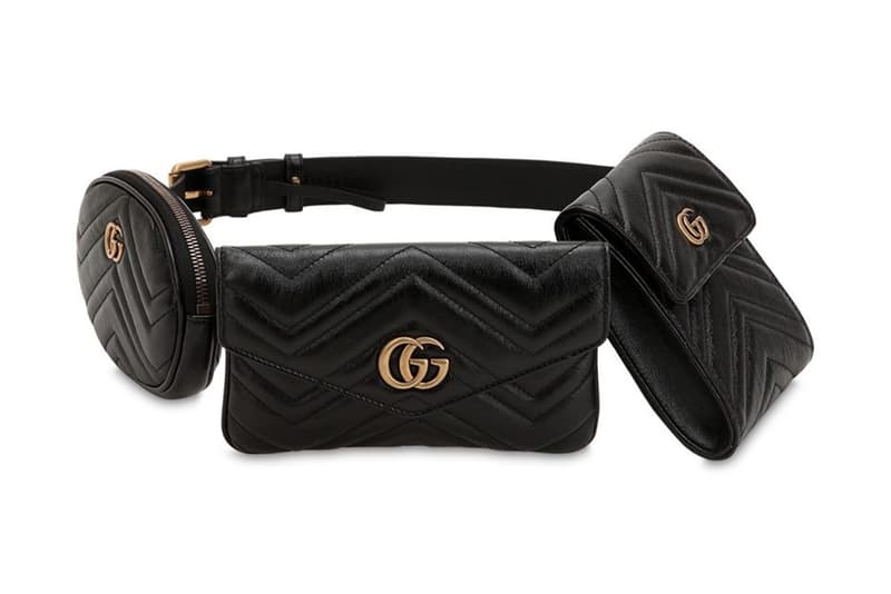 Gucci GG Marmont Black Leather Belt Bag Pack | HYPEBAE