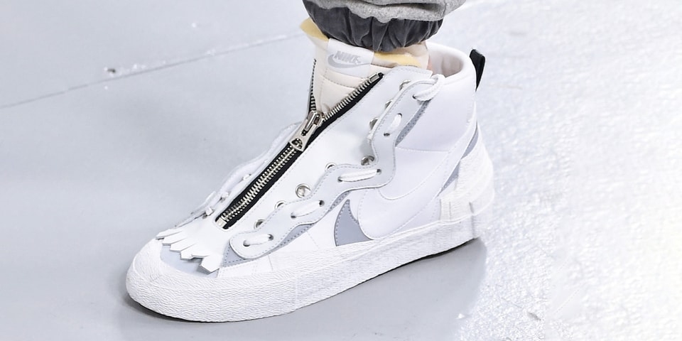 sacai nike blazer white wolf grey