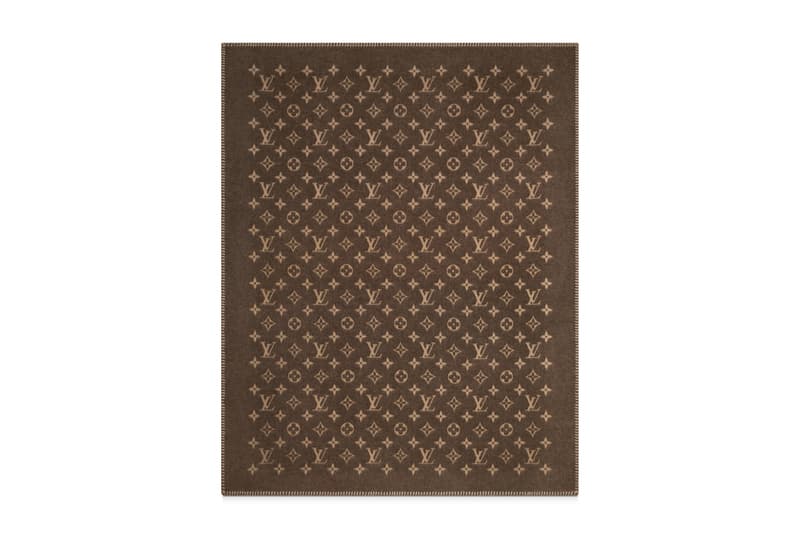 Louis Vuitton Monogram Logo Wool Blanket Brown | HYPEBAE