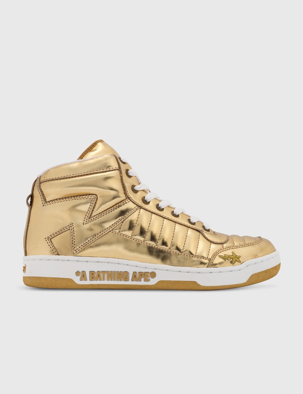 BAPE Bape Gold Sneakers | HBX Archives