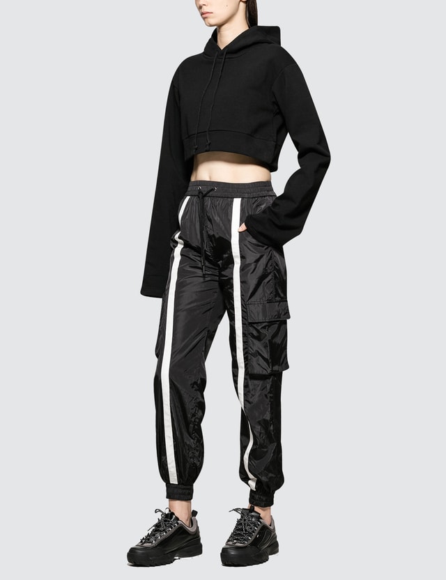 Danielle Guizio - Oversized Hoodie Crop Sweatshirt | HBX