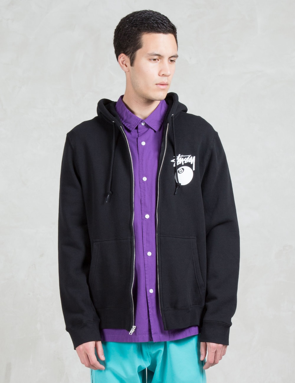 Stussy - 8 Ball Zip Hoodie | HBX