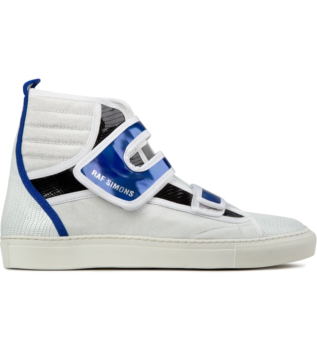 Raf Simons - White High Velcro Sneaker | HBX