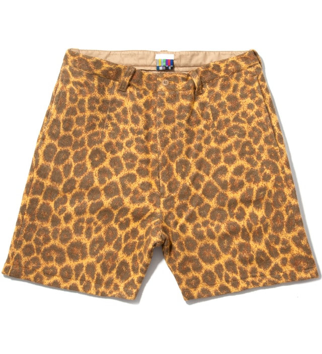 Facetasm - Yellow Leopard Blanket Shorts | HBX