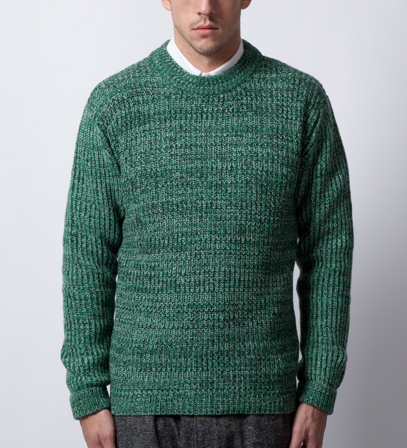 Études - Echo Green Sweater | HBX