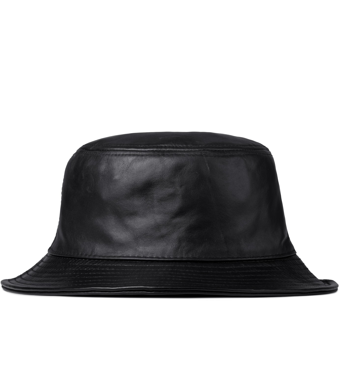 Stampd - Black Leather Bucket Hat | HBX