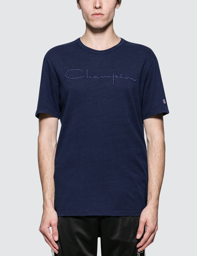 Champion Reverse Weave - Cotton Linen Script Logo S/S T-Shirt | HBX