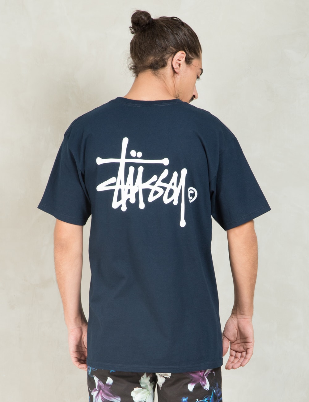 Stussy - Navy Basic Logo T-Shirt | HBX