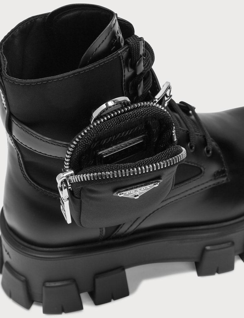 Prada - Chunky Boots With Pouch | HBX