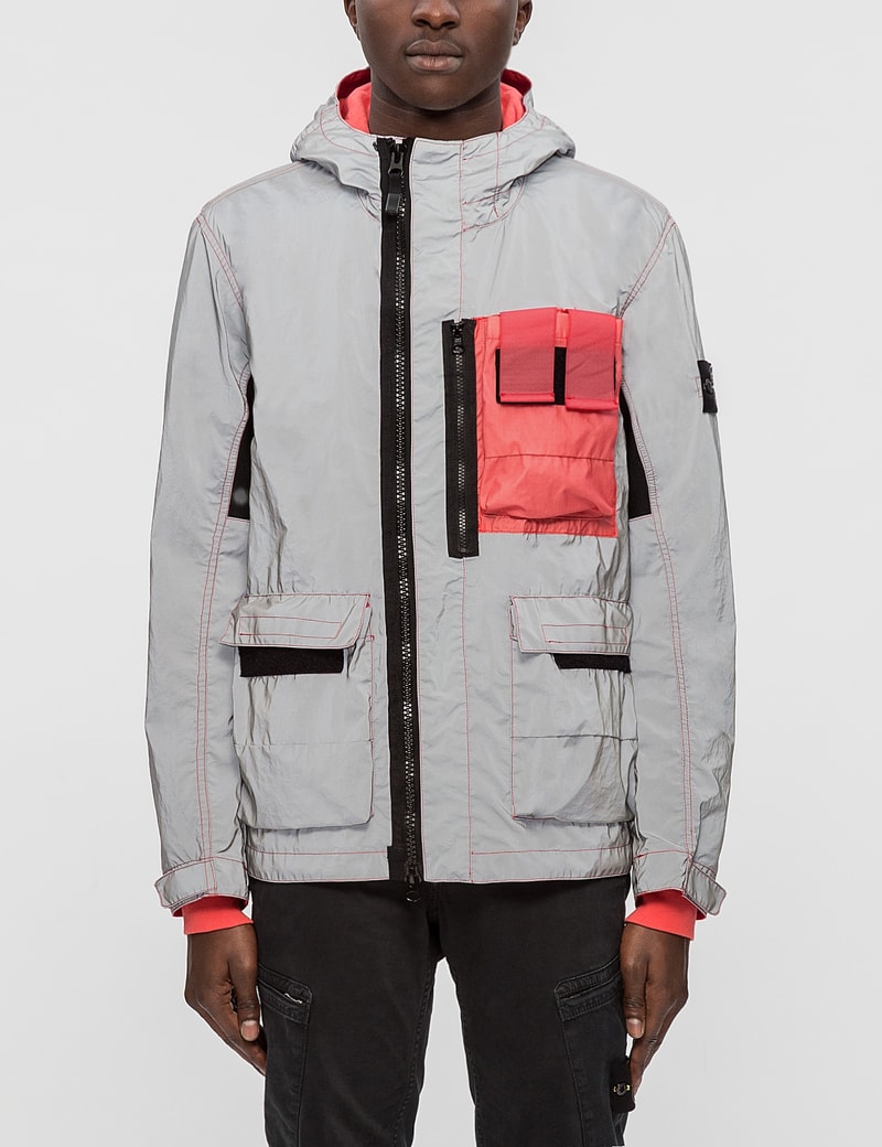 Stone Island - Garment Dyed Plated Reflective Jacket | HBX