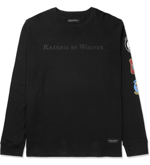 Raised By Wolves - Black Wolfy L/S T-Shirt | HBX