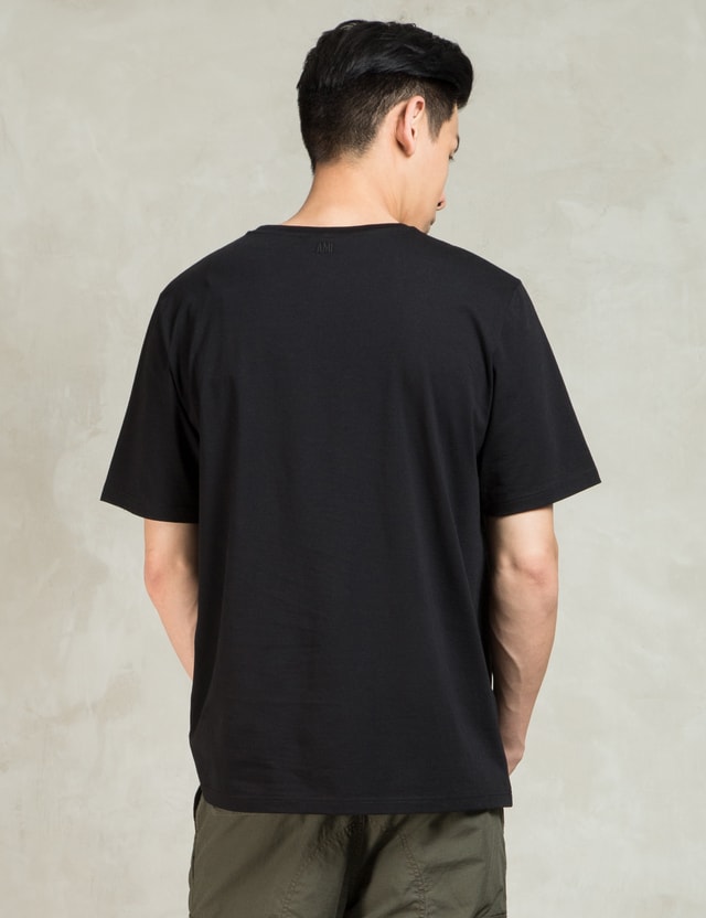 Ami - Black Big AMI Crewneck T-Shirt | HBX