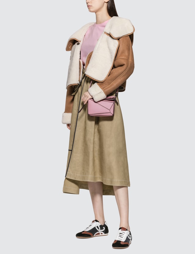 Loewe - Crop Shearling Hooded Jacket | HBX