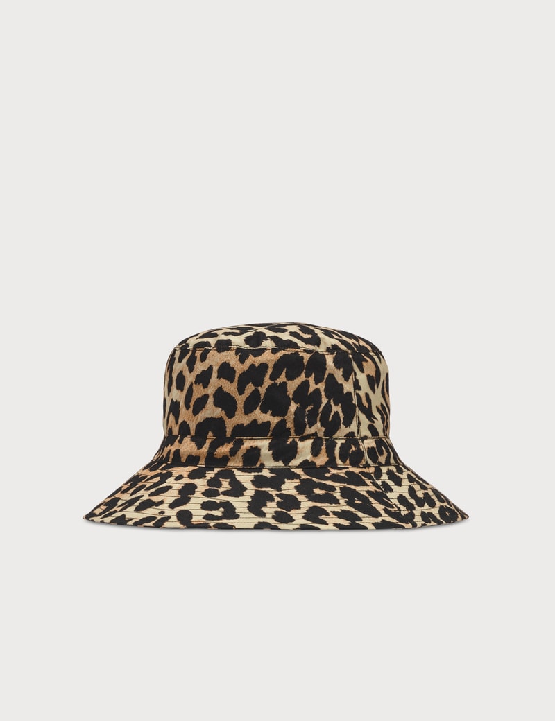 Ganni - Leopard Bucket Hat | HBX