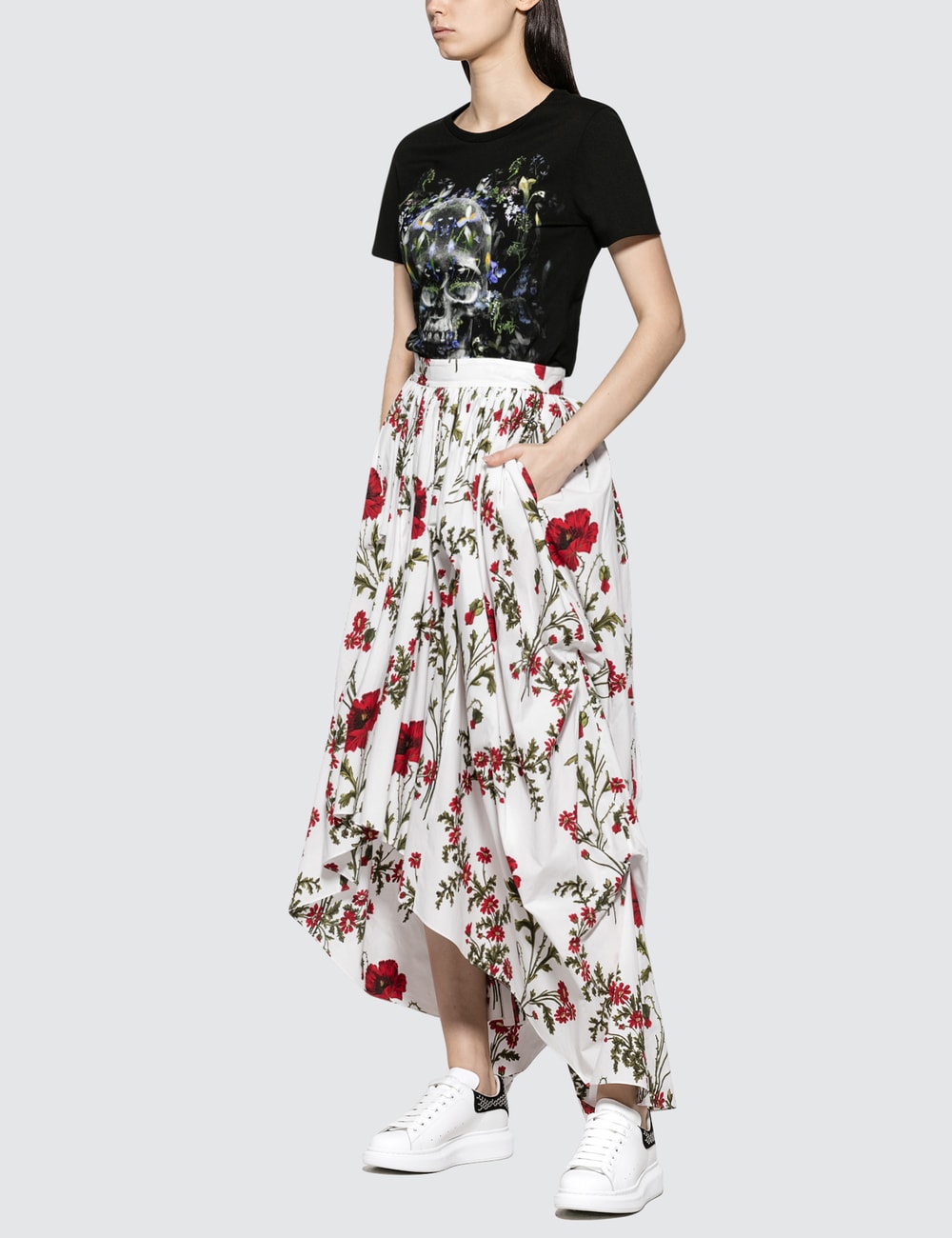 Alexander McQueen - Floral Skirt | HBX