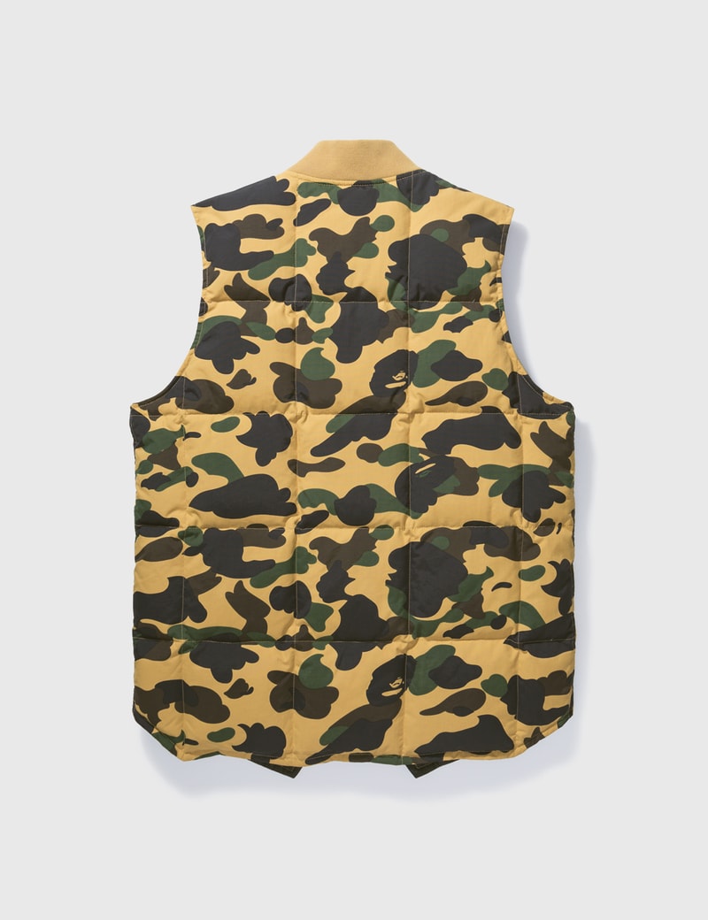 BAPE Bape Camouflage Zip Up Vest | HBX Archives