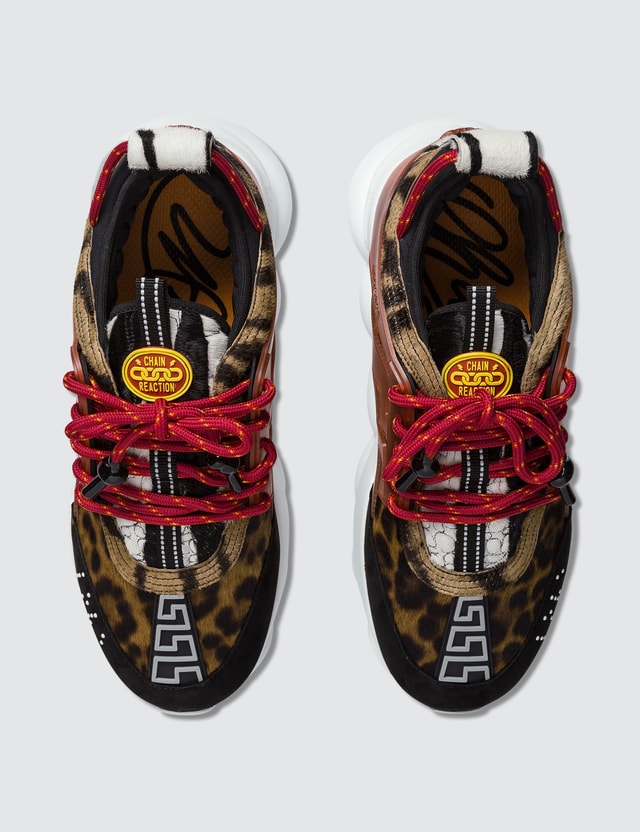 Versace - Leopard Chain Reaction Sneakers | HBX