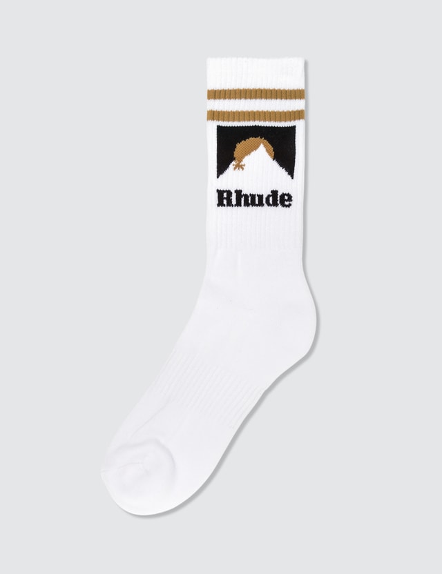 Rhude - Mountain Logo Socks | HBX