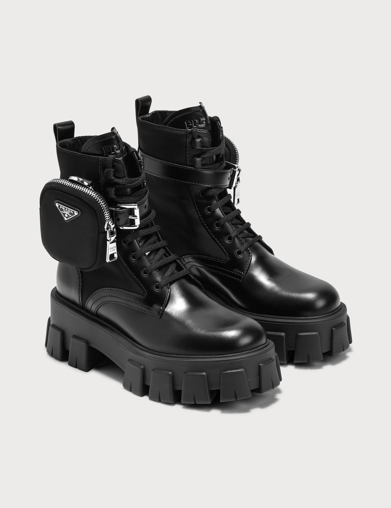 Prada - Chunky Boots With Pouch | HBX