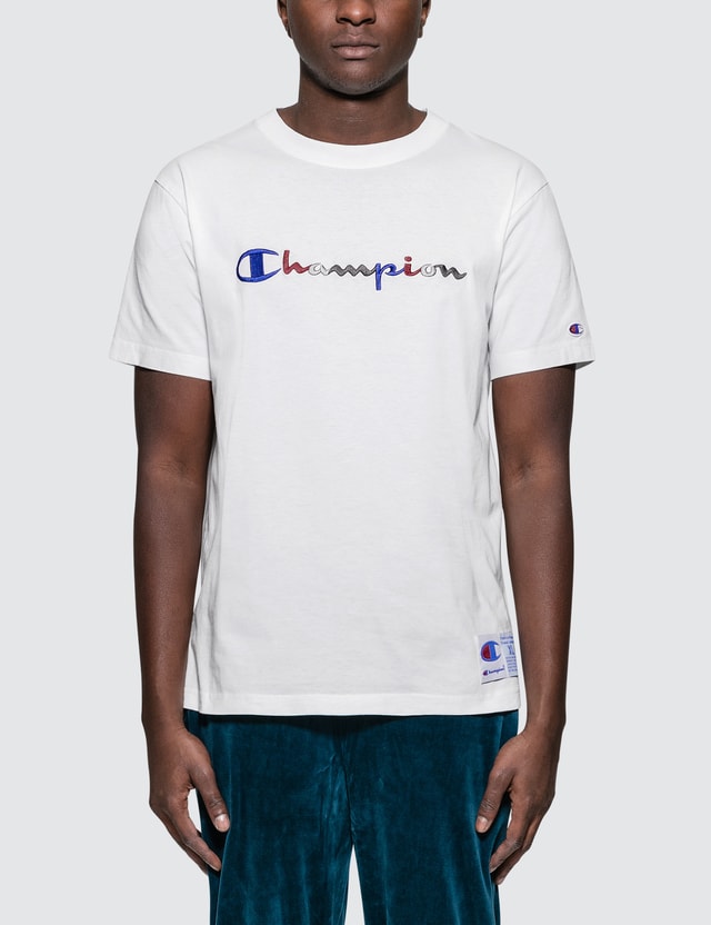 Champion Japan - Tri-Color Script Embroidery S/S T-Shirt | HBX