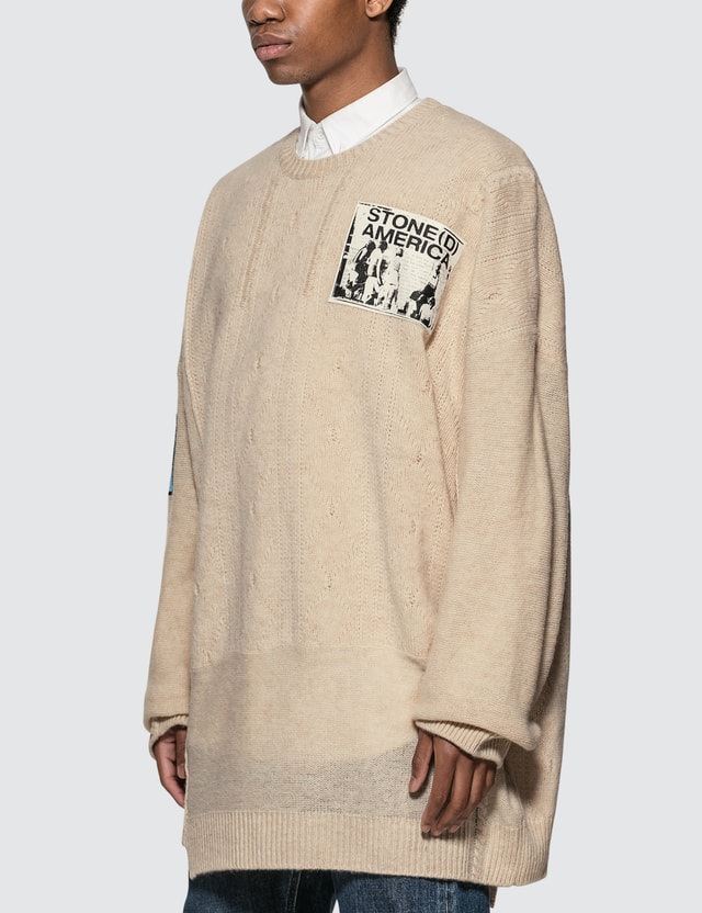 Raf Simons - Oversized Sweater With Patches | HBX