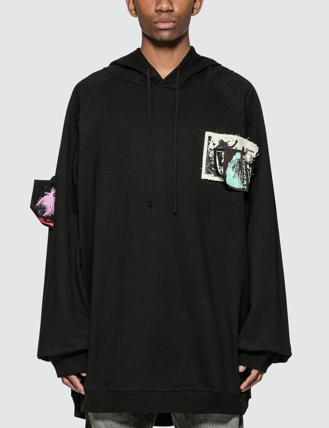 Raf Simons - Oversized Hoodie With Patches And Pins | HBX