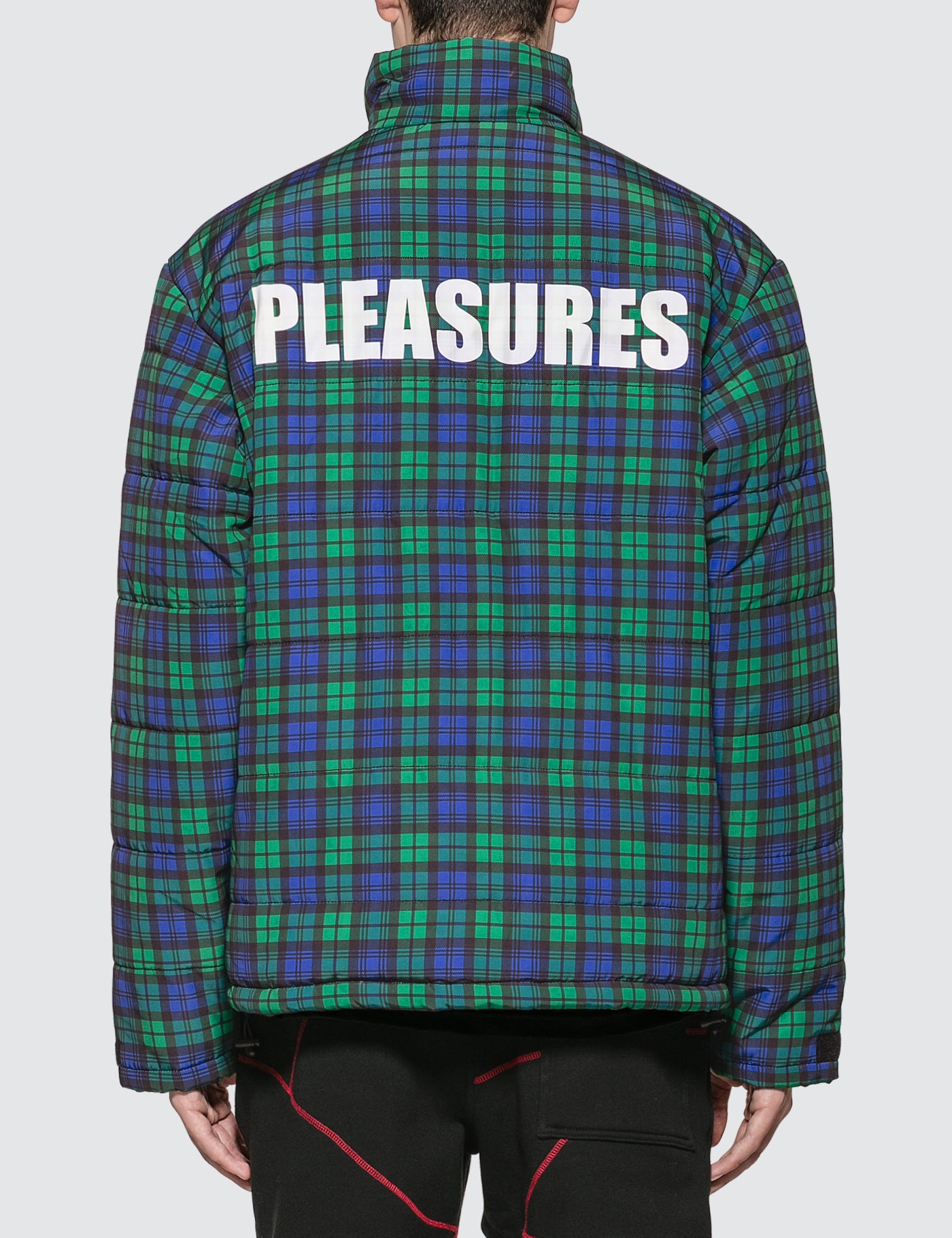 Pleasures - Decades Plaid Puffer Jacket | HBX