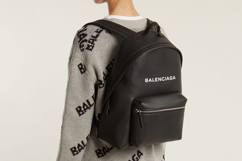 Balenciaga Everyday Logo-Print Leather Backpack | Hypebae