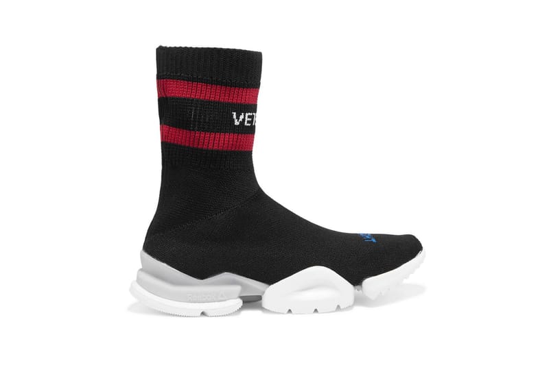 VETEMENTS × Reebok SSCREW SOCK RUNNER Shop Vetements x Reebok Sock Runner in Black | Hypebae