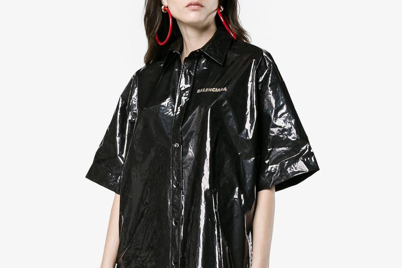 Balenciaga Black Bin Bag-Inspired Logo Shirt | Hypebae