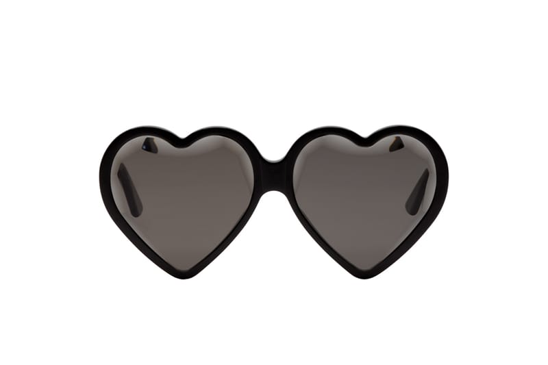 小物 GUCCI sunglasses line stone Heart BLACK Gucci Heart-Shaped Sunglasses in Black | Hypebae