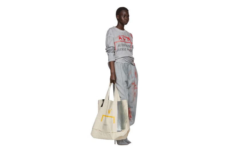 A-COLD-WALL* Beige Plastic Frayed Tote Bag | Hypebae