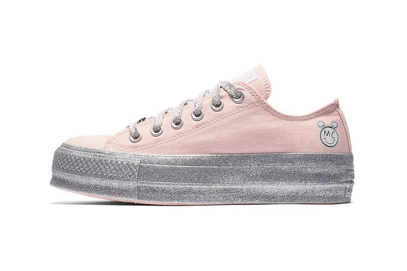 Miley cyrus outlet pink glitter converse