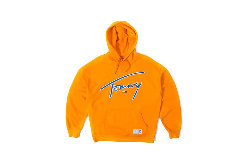 Tommy signature outlet hoodie orange