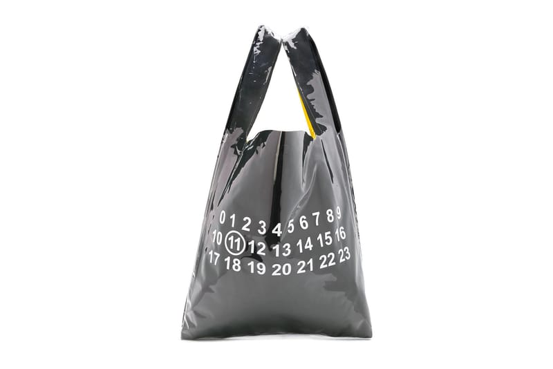 Maison Margiela Black PVC Logo Tote Bag | Hypebae