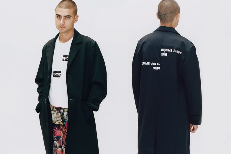 Supreme ×COMME des GARCONS SHIRT モッズコートM Supreme Comme des Garcons SHIRT Wool Overcoat